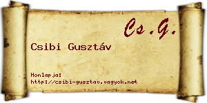 Csibi Gusztáv névjegykártya